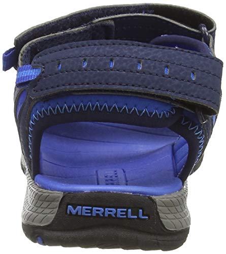 Merrell Sandalias con tira al tobillo Panther 2.0 para niños, unisex, azul marino, 37 EU