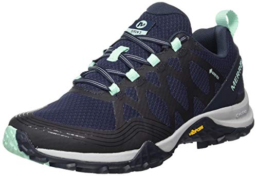 Merrell Siren 3 GTX, Zapatillas de Senderismo Mujer, Azul (Navy/Dragonfly), 38.5 EU