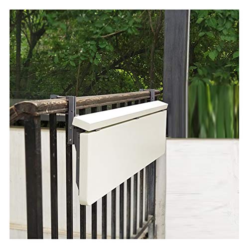 Mesa Colgante Blanca, Barra Moderna De La Barra De La Barra De La Pared Del Mostrador De La Pared Del Balcón De La Barandilla De La Aleación De Aluminio Colgando La Mesa Pl(Size:120×28cm,Color:blanco)