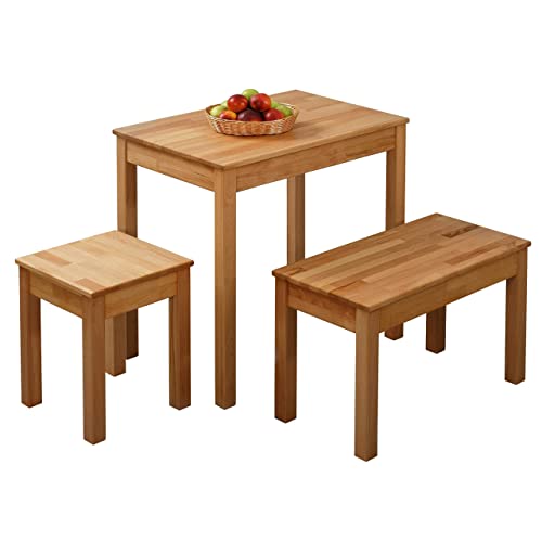 Mesa de comedor Tomas de madera de haya (100% madera FSC), 70 x 50 x 75 cm