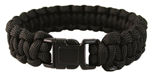 Mil-Tec Paracord Muñequera 22mm Negro tamaño S