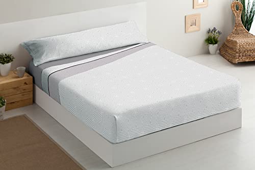 Milarosa Juego Sabanas Cama 105 cm Invierno Estampadas 3 Piezas. Juego Sabanas Encimera, Sabana Bajera Ajustable y Funda Almohada. Coralina. Color Mali Coral. Cama 105 cm