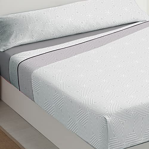 Milarosa Juego Sabanas Cama 105 cm Invierno Estampadas 3 Piezas. Juego Sabanas Encimera, Sabana Bajera Ajustable y Funda Almohada. Coralina. Color Mali Coral. Cama 105 cm