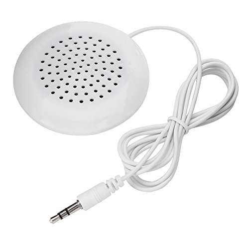 Mini Altavoz de Almohada de 3,5 mm, Altavoz portátil de Bricolaje para CD portátil de teléfono MP3 - Blanco