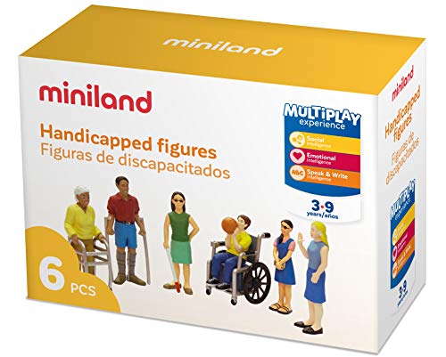 Miniland- Estuche de Figuras Discapacitados, 12.5 cm (154179)