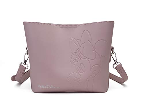 Minnie Lovely Coral - Bolso Bandolera, Forma Trapecio, Compartimento Amplio, Dim. 25 x 30 x 11 cm