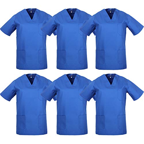 MISEMIYA - 6-817 Pack*6 Pcs - Casaca Unisex MÉDICO Enfermera Uniformes Sanitarios - S, Casaca Sanitarios 817-11 Azul