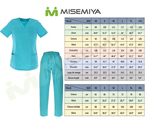 MISEMIYA - Casaca Y PANTALÓN ELÁSTICA Mujer - Uniformes Sanitarios Dentista Uniformes MEDICOS Ref.G7154 - S, Conjuntos Sanitarios G715-40 Fucsia