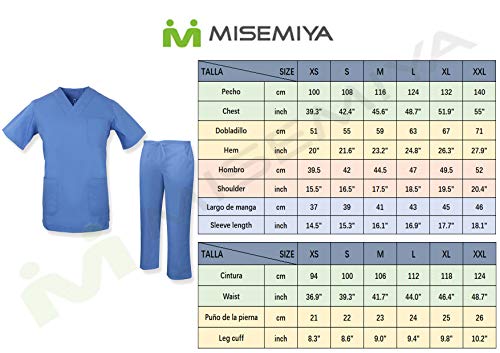 MISEMIYA - Casaca Y PANTALÓN Sanitarios Unisex Uniformes Sanitarios MÉDICOS Enfermera Dentistas Ref.817Q8 - XS, Blanco