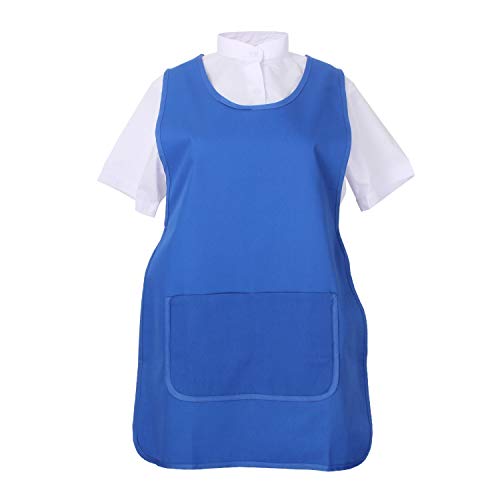 MISEMIYA - Delantal Impermeable Uniforme ESTÉTICA Laboral Limpieza CLINICA Hospital Veterinaria SANIDAD Médico Enfermera - Ref.868 - M, Delantal Limpieza 868-11 Azul