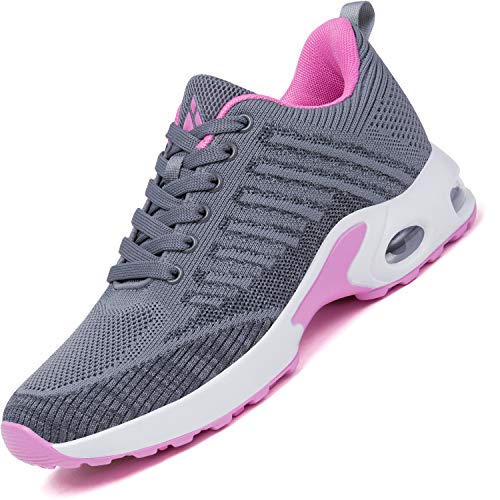 Mishansha Air Zapatos de Deportes Mujer Ligeros Zapatillas de Correr Femenino Respirable Calzado Fitness Jogging Sneakers Gris A, Gr.41 EU