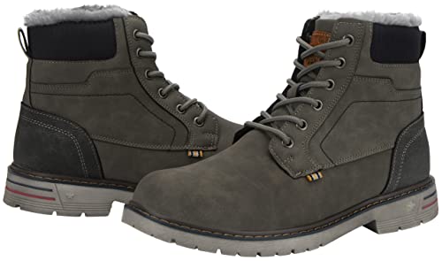 Mishansha Botas de Invierno Mujer Hombre Botas de Nieve de Plano con Forro - Impermeables Calentitas y Antideslizantes (Gris, 44 EU)