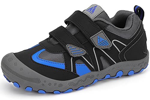 Mishansha Botas de Senderismo Niño Antideslizante Zapatos de Correr Niña Caminar Gimnasia Zapatillas Negro 30