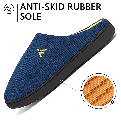 Mishansha Pantuflas antideslizantes de espuma viscoelástica para hombre Azul 44