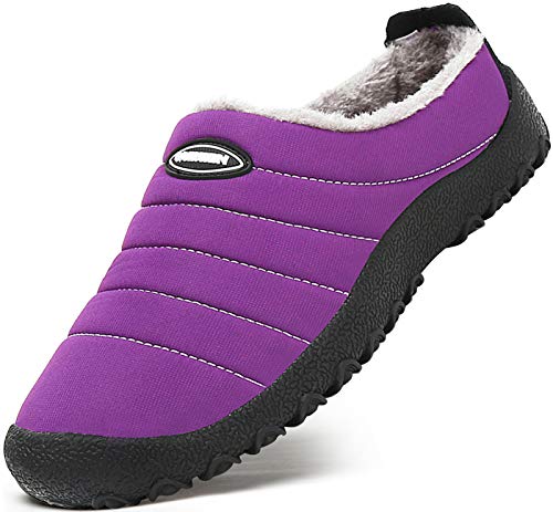 Mishansha Zapatillas de Estar Mujer Pantufla de Exterior Antideslizantes Slippers Cálido Zapatos de Invierno Rosa Gr.35