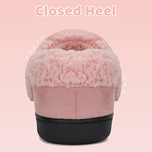 Mishansha Zapatillas de Estar por Casa Mujer Invierno Cálidas Suave Pantuflas Espuma de Memoria Cómodas Zapatillas Casa Otoño Mullida Ligeras, Blush Pink 39 EU