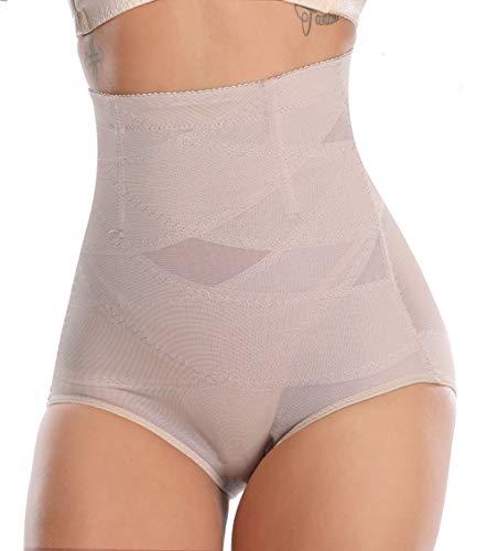 MISS MOLY Bragas Fajas Reductoras Cintura Alta Shapewear Braguitas Body Shaper Levanta Glúteo Vientre Plano Ropa Interior con Elástico Cruzado Malla para Mujer