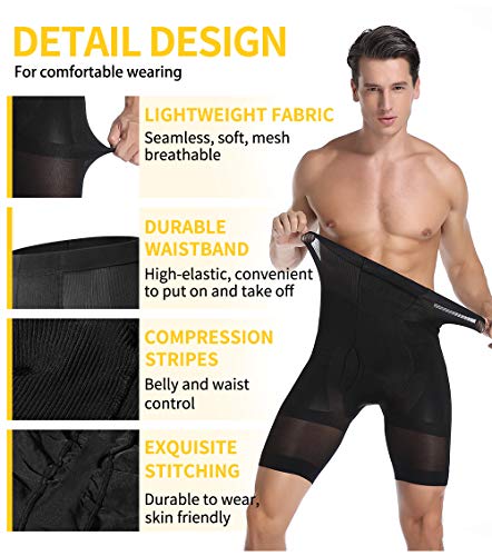 MISS MOLY Calzoncillos Moldeador Hombre Faja Reductora Pantalones Adelgazante Abdomen Shapewear de Cintura Alta Ropa Interior Slimming Shorts Boxer Body Shaper Transpirable