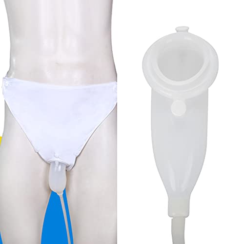 MKNIUA Colector de orina de silicona, transpirable, reutilizable, colector de orina portátil para incontinencia urinaria, incontinencia urinaria, 3 tipos opcionales para hombres y mujeres (masculino)