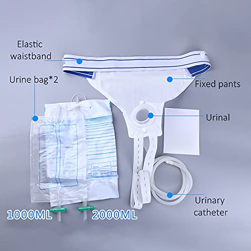 MKNIUA Colector de orina de silicona, transpirable, reutilizable, colector de orina portátil para incontinencia urinaria, incontinencia urinaria, 3 tipos opcionales para hombres y mujeres (masculino)