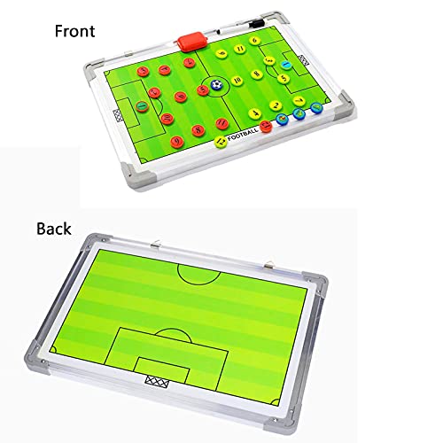 MKNZOME Pizarras de Tácticas para Entrenadores Futbol Tablero, Táctico de Fútbol Pizarra, Tactica Futbol Magnetica Tablero Entrenamiento Kit, para el Entrenamiento de Fútbol, Los Partidos