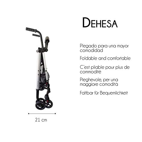 Mobiclinic, Modelo Dehesa, Andador para anciano, Andador de 4 ruedas para adultos y minusválidos, Rollator plegable, Ligero, Andador de aluminio con asiento y cesta