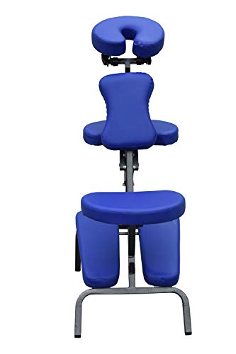 Mobiclinic, Silla de masaje, Múltiples usos (tatuaje, fisioterapia, rehabilitación o estética), Marca Española, Con Reposacabezas, Regulable, Plegable, Portátil, Incluye bolsa de transporte, Azul