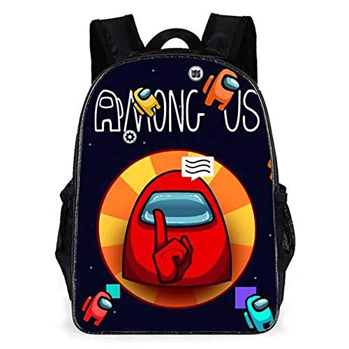 Mochila Entre Nosotros Hot Game Mochila Estampada Mochila De Escuela Primaria Material De Poliéster Negro Adecuado Para Que Los Niños Y Niñas Vayan A La Escuela Y Salgan A Usar