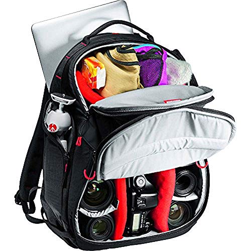 Mochila Manfrotto Bumblebee-130 PL para Cámaras Fotográficas y de Vídeo Profesionales, sin Espejo, Reflex y Accesorios, con un Bolsillo para PC de 15" y un Divisor Interno - Nigro