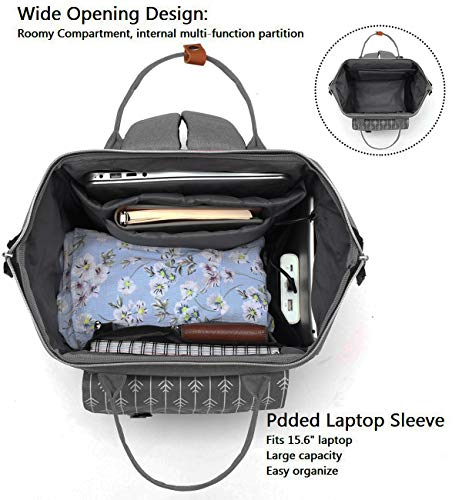 Mochila Mujer para Portátil Mochilas Escolares Juveniles con Puerto USB Resistente al Agua 35L