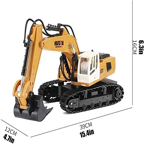 Modelo de juguete Juguete 1:18 Coche de Control Remoto inalámbrico de 2,4 GHz eléctrico excavadoras Modelo de vehículo simulación de ingeniería de Juguetes Alquiler de Luces LED