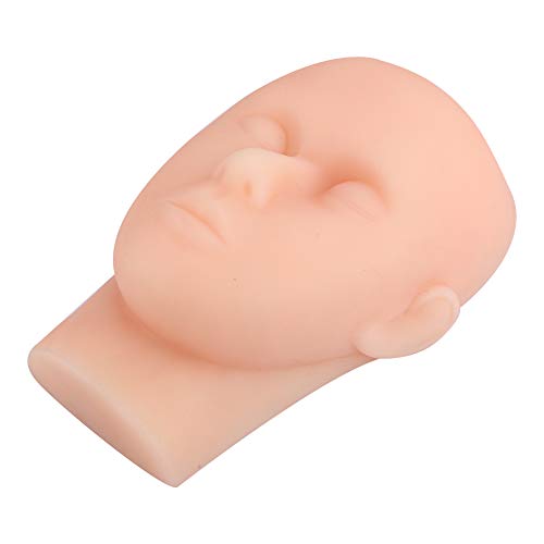 Modelo facial, material de silicona no premium Modelo de cabeza de alta simulación, para ejercicios de cejas Tatuaje casero Belleza mínimamente invasiva