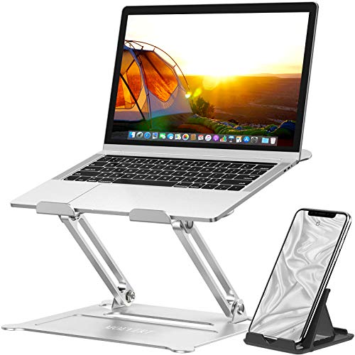 MOEVERT Soporte Portatil, Ajustable Soporte para Ordenador Portátil Aluminio Soporte para Laptop Portátil Plegable Laptop Stand para MacBook Pro Air, DELL, HP, iPad y Otros 10-16" Pulgadas Netbooks