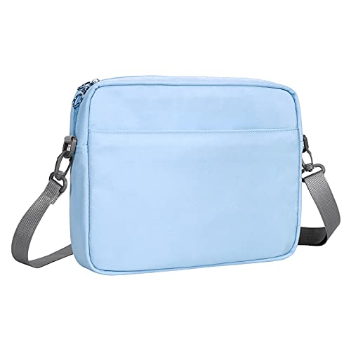 MoKo Bandolera para Ordenador Portátil de 12.9 Pulgada，Bolso Compatible con iPad Pro 12.9 M1 2021, iPad Pro 12.9 2020/2018，Funda Protectora Portátil con Correa Hombro Ajustable para Niños, Azul