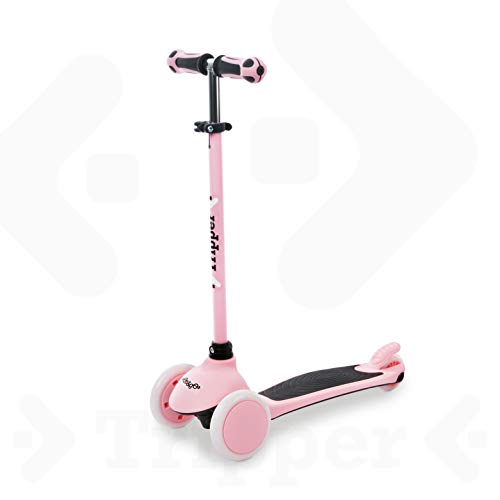 Mondo On & Go - Tripper Scooter 3 Ruedas - Ruedas PU y puños TPR - Freno de Seguridad Trasero - Color Rosa 28571, Talla única