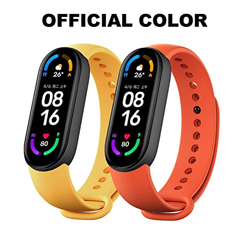 Monuary 20 Piezas Correas Compatible con Xiaomi Mi Band 6, Xiaomi Mi Band 5 y Amazfit Band 5, Pulseras Xiaomi Mi Band 6 / Mi Band 5 / Amazfit Band 5, Transpirable, Resistente al Sudor - 20 Colores