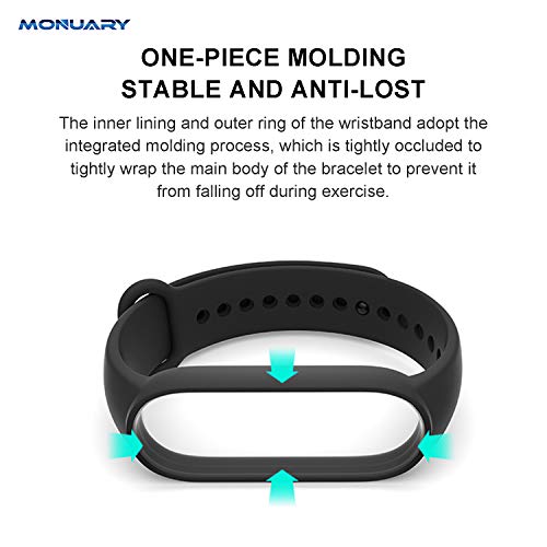 Monuary 20 Piezas Correas Compatible con Xiaomi Mi Band 6, Xiaomi Mi Band 5 y Amazfit Band 5, Pulseras Xiaomi Mi Band 6 / Mi Band 5 / Amazfit Band 5, Transpirable, Resistente al Sudor - 20 Colores