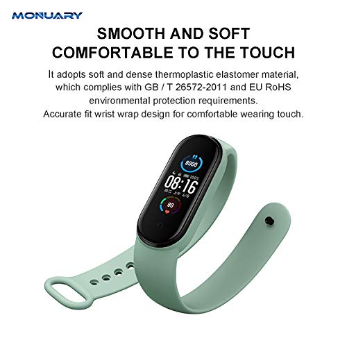 Monuary 20 Piezas Correas Compatible con Xiaomi Mi Band 6, Xiaomi Mi Band 5 y Amazfit Band 5, Pulseras Xiaomi Mi Band 6 / Mi Band 5 / Amazfit Band 5, Transpirable, Resistente al Sudor - 20 Colores