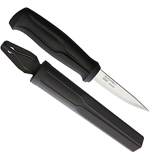 Mora Basic Cuchillo para tallar Madera, Unisex Adulto, Negro