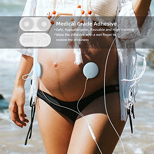 Mosalogic Auriculares de Embarazo Vientre Auriculares Bebé Altavoz Reproduce Música al Bebé Dentro del Utero Regalo para Baby Shower Embarazo Azul