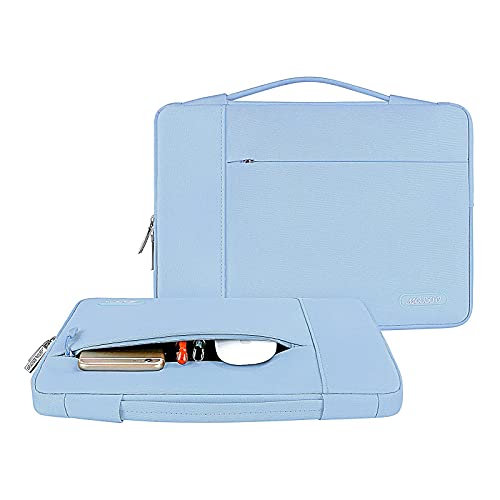 MOSISO Funda Blanda Compatible con MacBook Pro 14 2021 M1 Pro/M1 MAX A2442, Compatible con MacBook Air/Pro Retina, 13-13,3 Pulgadas Portátil, Maletín Protectora Multifuncional Bolso,Aireado Azul