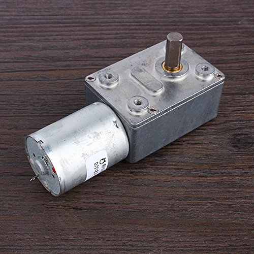 Motor eléctrico de reducción reversible de 12 V, 3 rpm, turbina de par elevado, motor de engranajes con tornillo sin fino.