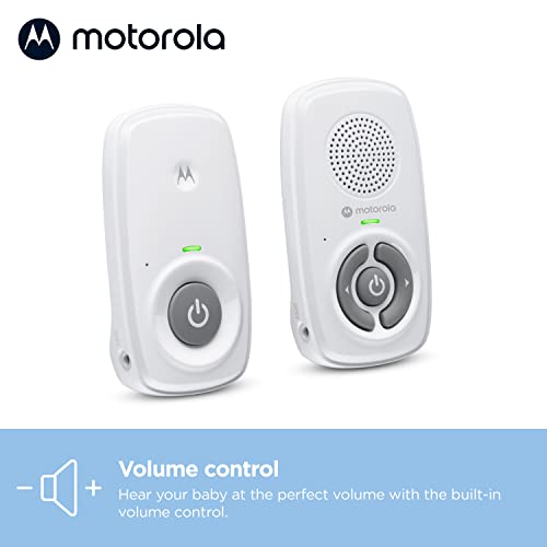 Motorola Nursery AM21/MBP21 - Vigilabebés Audio - Vigilabebés digital con tecnología DECT para la vigilancia de audio - Alcance de 300 metros - Micrófono de alta sensibilidad - Blanco