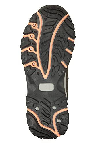 Mountain Warehouse Navigate Botas Impermeables de montaña para Mujer - Pala en Ante y Malla, amortiguación EVA, topes en talón y Punta - para Senderismo, excursiones Gris Talla Zapatos Mujer 39 EU