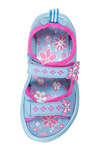 Mountain Warehouse Sand Sandalias para niños - Calzado de Verano Forrado de Neopreno, Duradero, con Velcro y Correa extraíble en el talón - Ideales para la Playa Azul 34