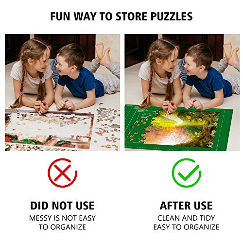 MOZOOSON Tapiz Puzzle 1000 1500 2000 Piezas Puzzle Documents XXL, Accesorios para Puzzles Fieltro Puzzles Tapete, Puzzle Manta Puzzle Mat Roll up, Se USA para Almacenar Rompecabezas, Espesor 1 MM