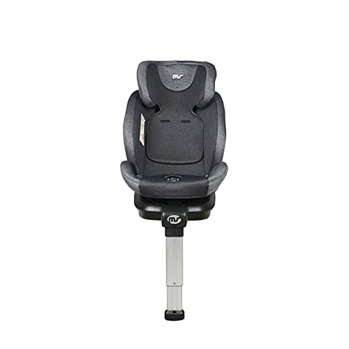 ms 1847 - Silla de Coche Sidney Grupo 0 1 2 3 Isofix y Pata de Apoyo, Rotación 360º, Sps Plus, Máxima Reclinación a Contramarcha 18 Kg y Capota de Serie, Grupo 0 1 2 3, Unisex, Gris