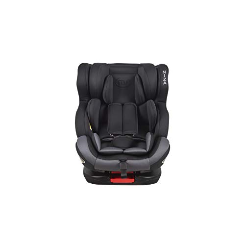 ms 1864 Silla de Coche Niza Grupo 0 1 2 3 Isofix, Rotación 360º, Sps Plus, Máxima Reclinación a Contramarcha 18 Kg y Capota de Serie, Unisex, Negro, Talla Única