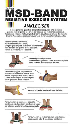 Msd Elástico Tobillos Amarillo Ligera Resistencia ANKLECISER Correa Elástica Rehabilitación Tobillo