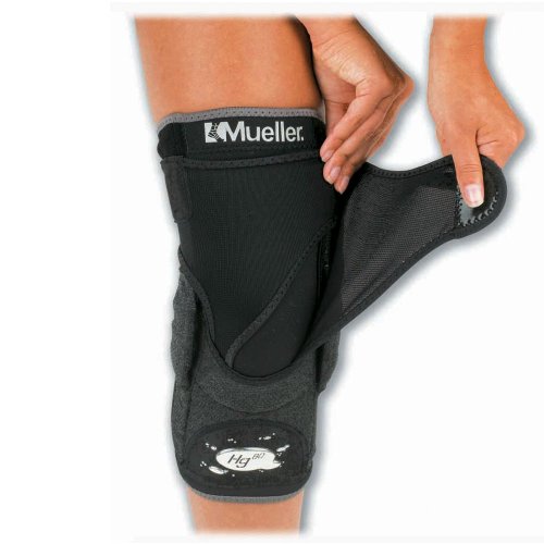 Mueller Euro Hg80 Soporte de Rodilla con Bisagras, Unisex adulto, Negro, L